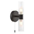 Där Lighting BOL0922 - BOLTON badevæglampe 2xG9/5W/230V IP44 sort
