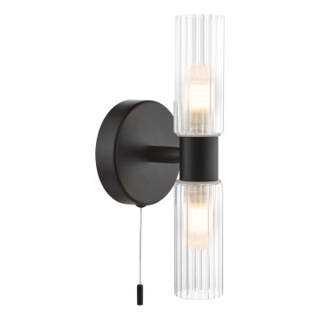 Där Lighting BOL0922 - BOLTON badevæglampe 2xG9/5W/230V IP44 sort