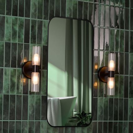 Där Lighting BOL0922 - BOLTON badevæglampe 2xG9/5W/230V IP44 sort