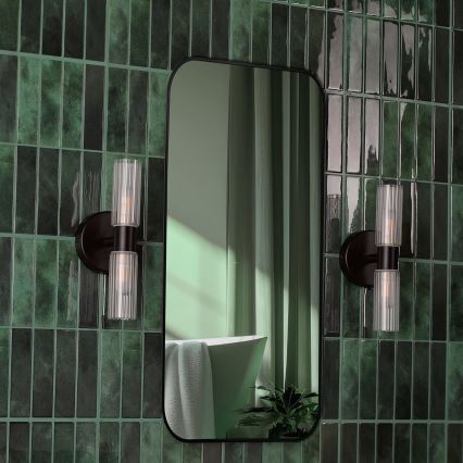 Där Lighting BOL0922 - BOLTON badevæglampe 2xG9/5W/230V IP44 sort