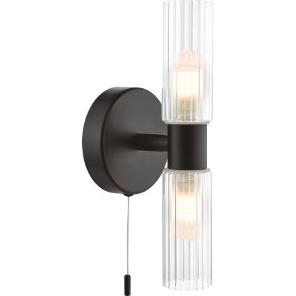 Där Lighting BOL0922 - BOLTON badevæglampe 2xG9/5W/230V IP44 sort