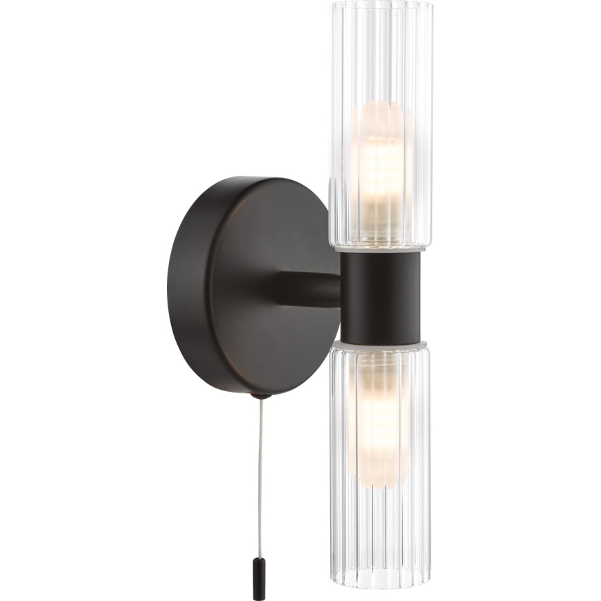 Där Lighting BOL0922 - BOLTON badevæglampe 2xG9/5W/230V IP44 sort