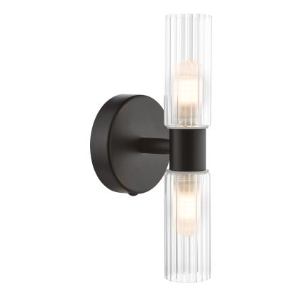 Där Lighting BOL0922 - BOLTON badevæglampe 2xG9/5W/230V IP44 sort