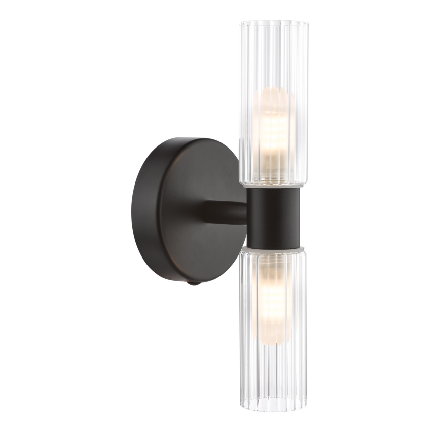 Där Lighting BOL0922 - BOLTON badevæglampe 2xG9/5W/230V IP44 sort