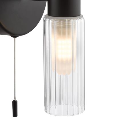 Där Lighting BOL0922 - BOLTON badevæglampe 2xG9/5W/230V IP44 sort