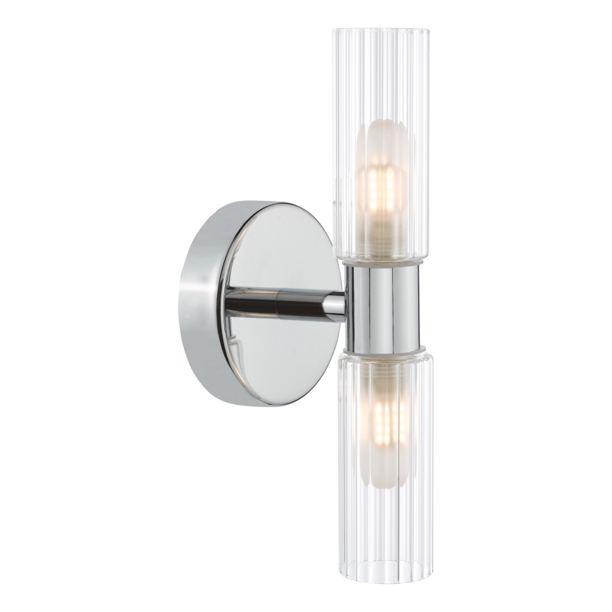Där Lighting BOL0950 - Badeværelses væglampe BOLTON 2xG9/5W/230V IP44 poleret krom