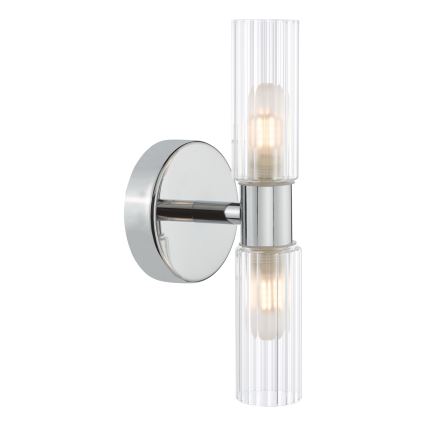 Där Lighting BOL0950 - Badeværelses væglampe BOLTON 2xG9/5W/230V IP44 poleret krom