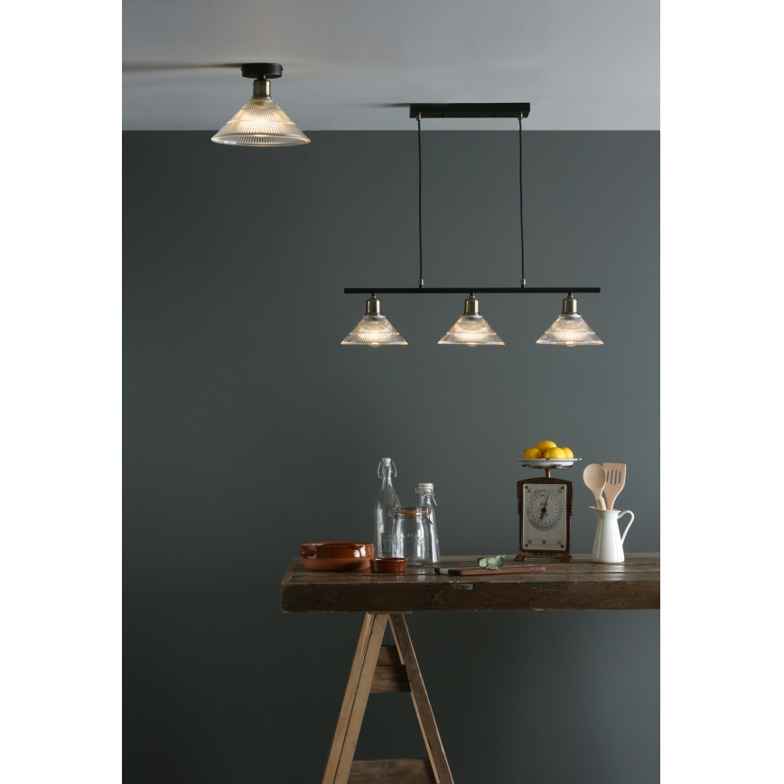 Där Lighting BOY0175 - Loftlampe BOYD 1xE27/60W/230V Ø 25 cm messing/klar