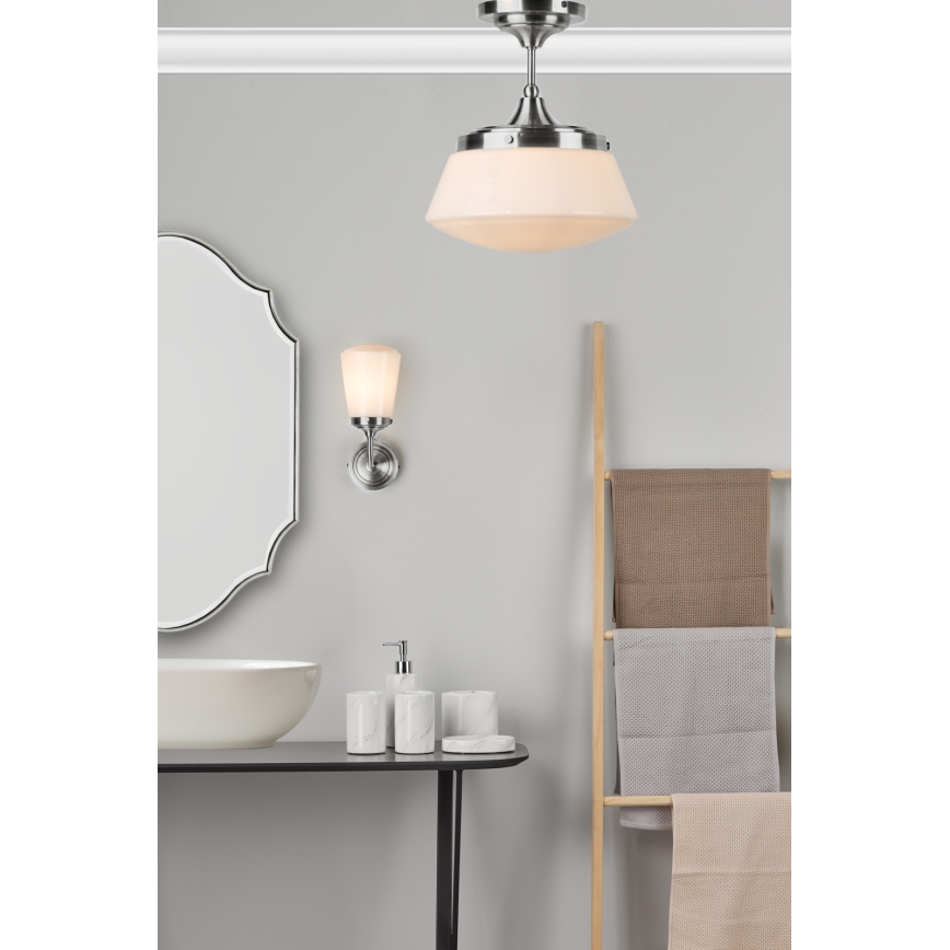 Där Lighting CAD0150 - Overflademonteret badeværelsesloftlampe CADEN 1xE27/60W/230V IP44 poleret krom