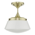 Där Lighting CAD0175 - Påbygget badeværelsesloftlampe CADEN 1xE27/60W/230V IP44 messing