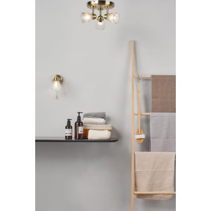 Där Lighting CED0775 - Badeværelses væglampe CEDRIC 1xG9/25W/230V IP44 messing