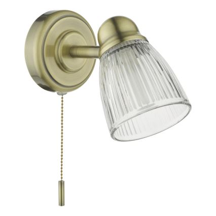 Där Lighting CED0775 - Badeværelses væglampe CEDRIC 1xG9/25W/230V IP44 messing