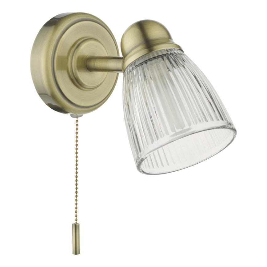 Där Lighting CED0775 - Badeværelses væglampe CEDRIC 1xG9/25W/230V IP44 messing