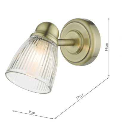 Där Lighting CED0775 - Badeværelses væglampe CEDRIC 1xG9/25W/230V IP44 messing