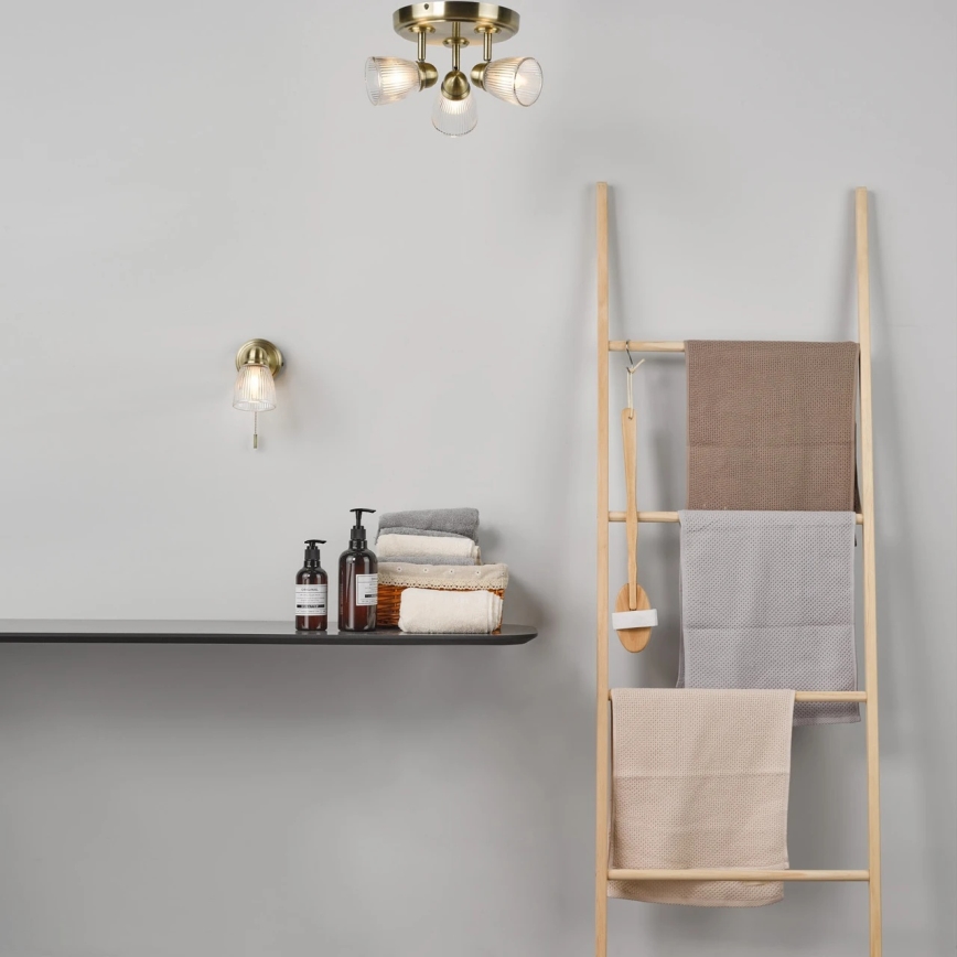 Där Lighting CED7675 - Badeværelses-spotlampe CEDRIC 3xG9/25W/230V IP44 messing