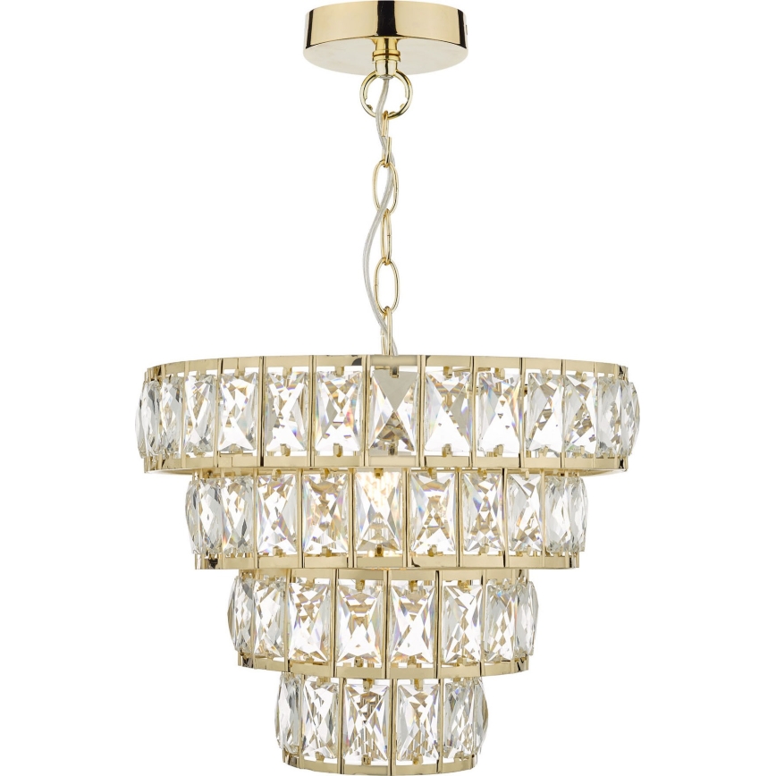 Där Lighting CER0135 - CERYS kædeophængt lysekrone 1xE27/60W/230V, guld
