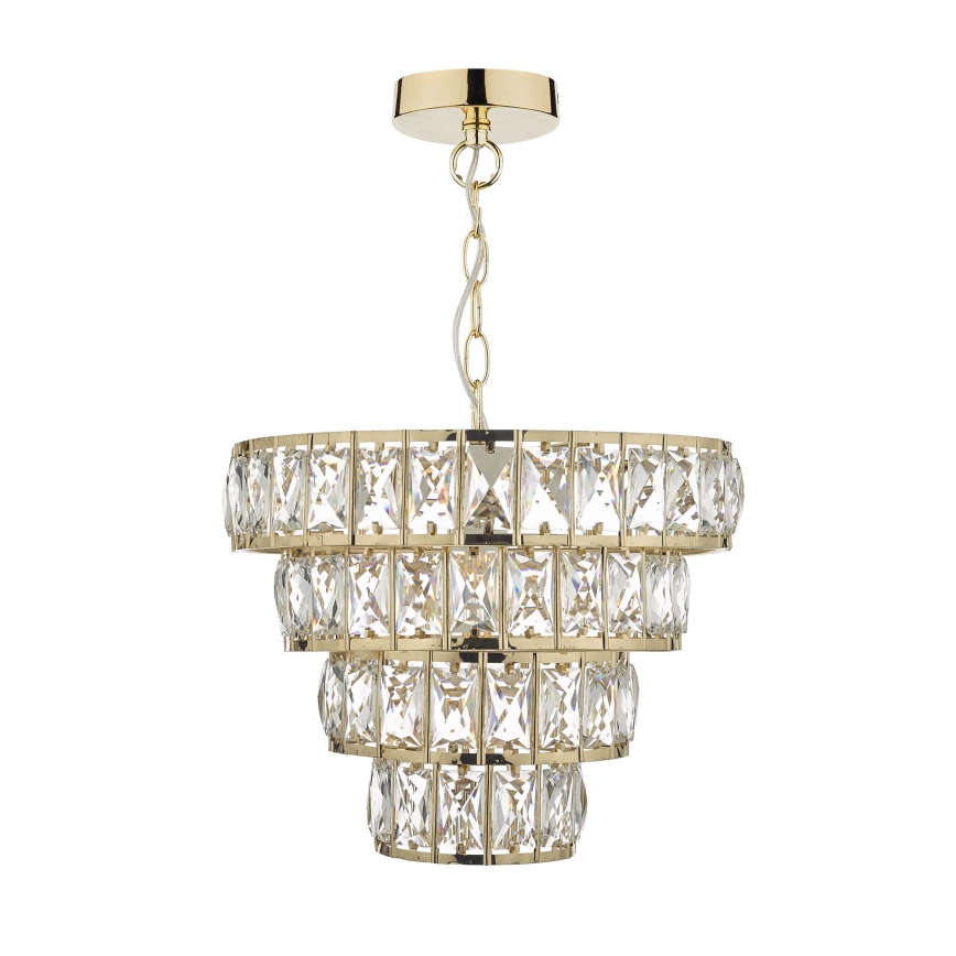 Där Lighting CER0135 - CERYS kædeophængt lysekrone 1xE27/60W/230V, guld