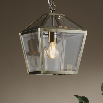 Där Lighting CHU0175 - Kædeophængt lysekrone CHURCHILL 1xE27/60W/230V messing