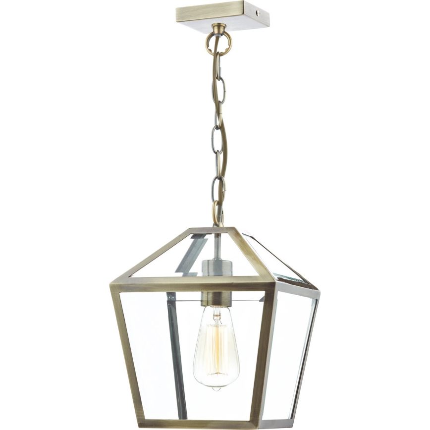 Där Lighting CHU0175 - Kædeophængt lysekrone CHURCHILL 1xE27/60W/230V messing