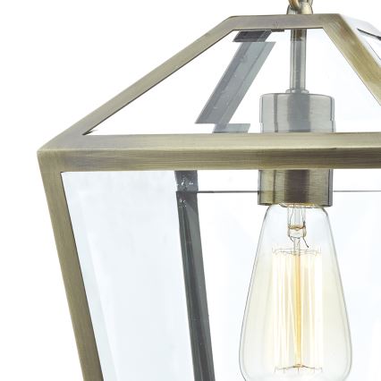 Där Lighting CHU0175 - Kædeophængt lysekrone CHURCHILL 1xE27/60W/230V messing