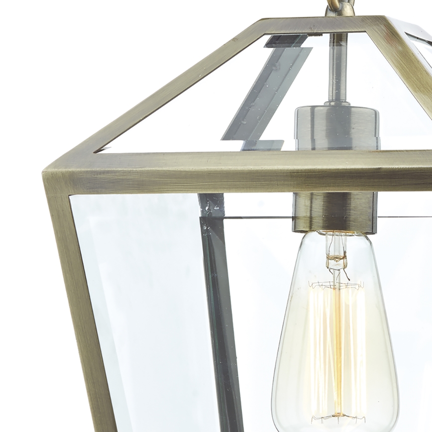 Där Lighting CHU0175 - Kædeophængt lysekrone CHURCHILL 1xE27/60W/230V messing