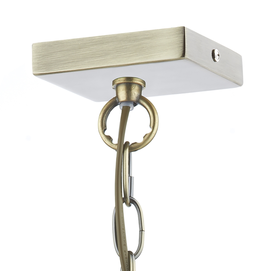 Där Lighting CHU0175 - Kædeophængt lysekrone CHURCHILL 1xE27/60W/230V messing