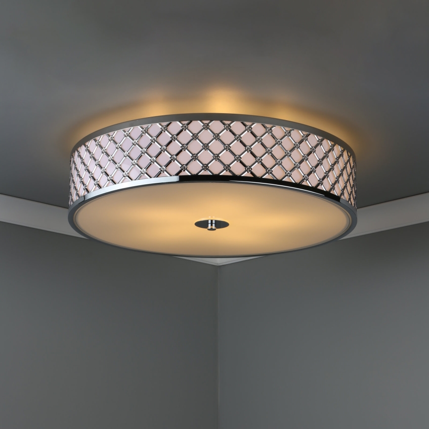 Där Lighting CIV5050 - Loftlampe CIVIC 5xE14/60W/230V Ø 50 cm blank krom