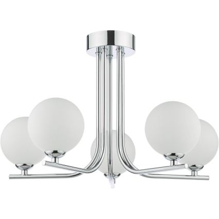 Där Lighting CRA5450-02 - Loftlampe på stang CRADLE 5xG9/25W/230V poleret krom