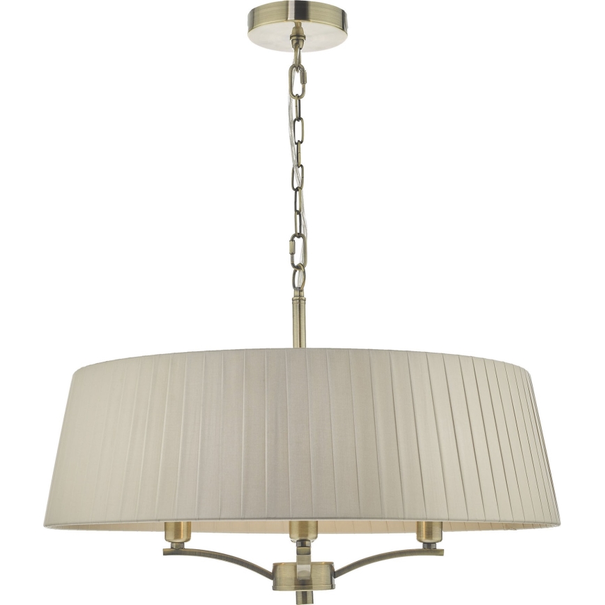 Där Lighting CRI0429 - Kædeophængt lysekrone CRISTIN 4xE14/40W/230V messing/taupe