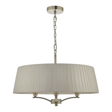 Där Lighting CRI0429 - Kædeophængt lysekrone CRISTIN 4xE14/40W/230V messing/taupe