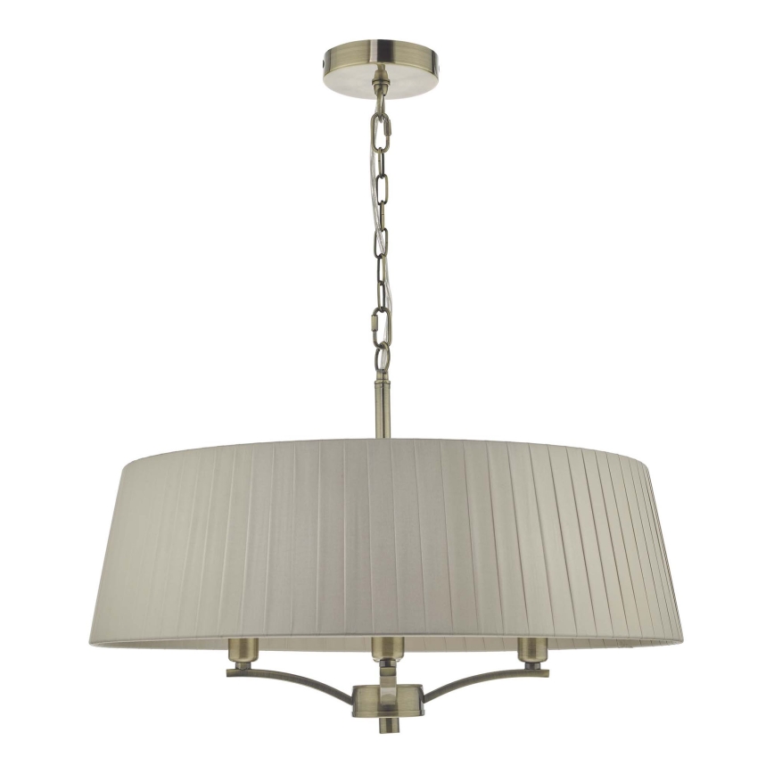 Där Lighting CRI0429 - Kædeophængt lysekrone CRISTIN 4xE14/40W/230V messing/taupe