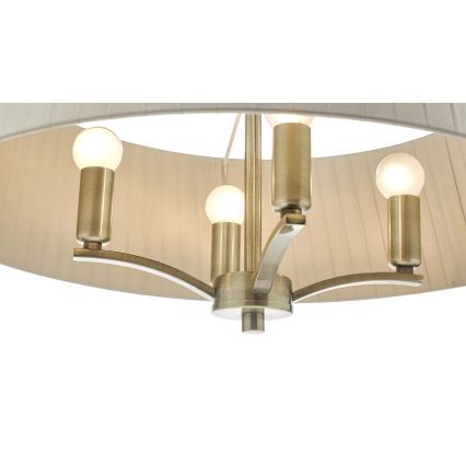 Där Lighting CRI0429 - Kædeophængt lysekrone CRISTIN 4xE14/40W/230V messing/taupe