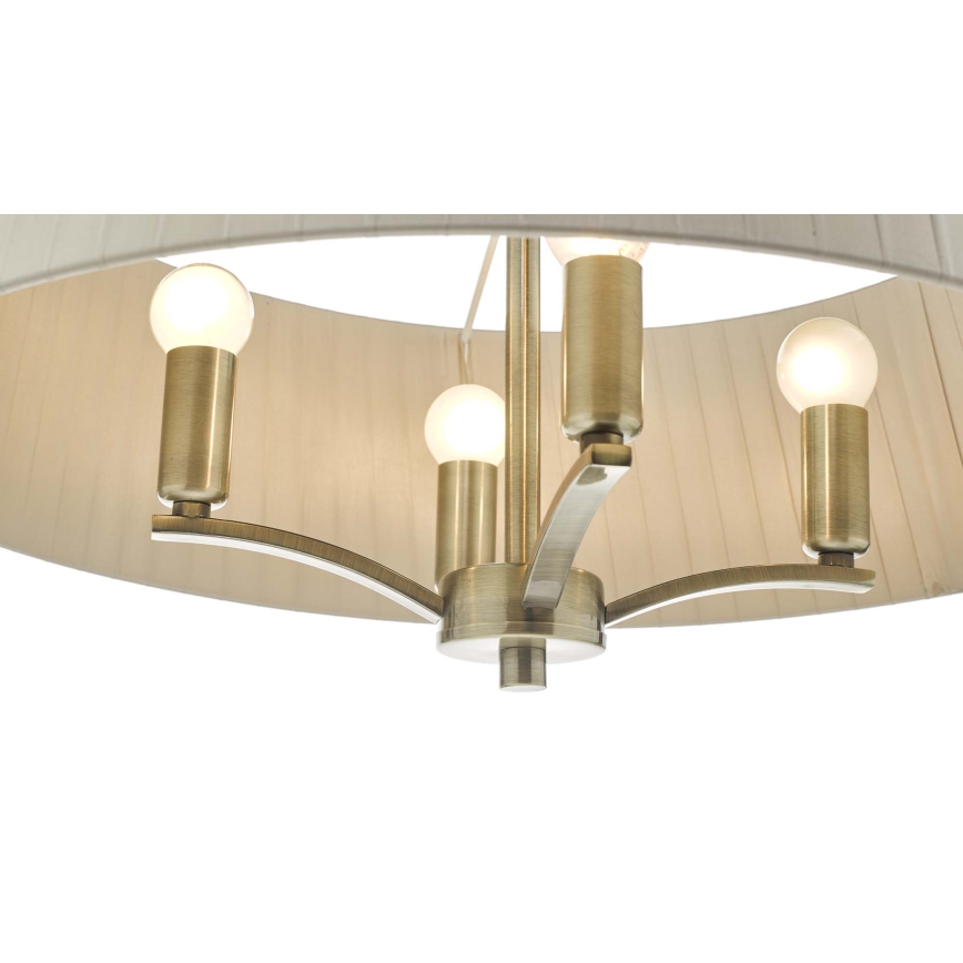 Där Lighting CRI0429 - Kædeophængt lysekrone CRISTIN 4xE14/40W/230V messing/taupe