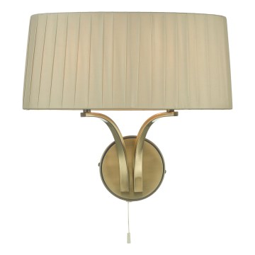 Där Lighting CRI0929 - Væglampe CRISTIN 2xE14/40W/230V messing/taupe