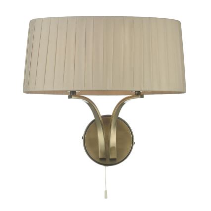 Där Lighting CRI0929 - Væglampe CRISTIN 2xE14/40W/230V messing/taupe