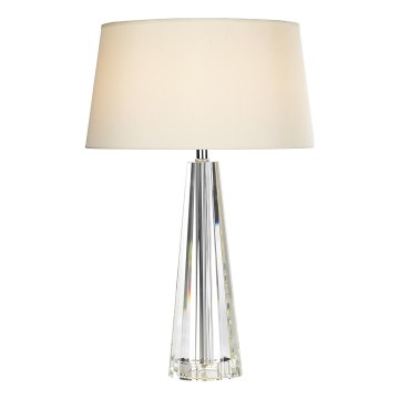 Där Lighting CYP4208 - Bordlampe CYPRUS 1xE27/60W/230V cremefarvet/transparent
