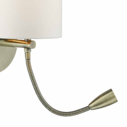 Där Lighting FET0775 - LED væglampe FETA 1xE27/60W/230V + LED/1W messing