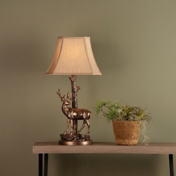 Där Lighting GUL5545-X - Bordlampe GULLIVER 1xE27/60W/230V beige/bronze