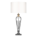 Där Lighting HIN4208 - Bordlampe HINTON 1xE27/60W/230V hvid/poleret krom