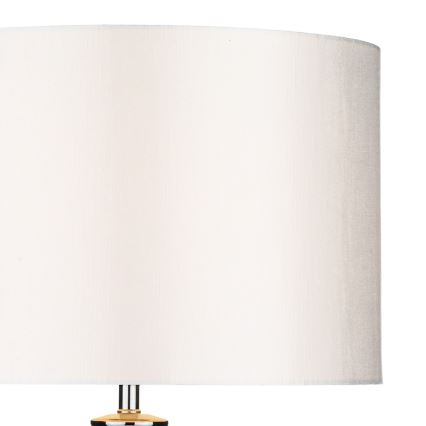 Där Lighting HIN4208 - Bordlampe HINTON 1xE27/60W/230V hvid/poleret krom