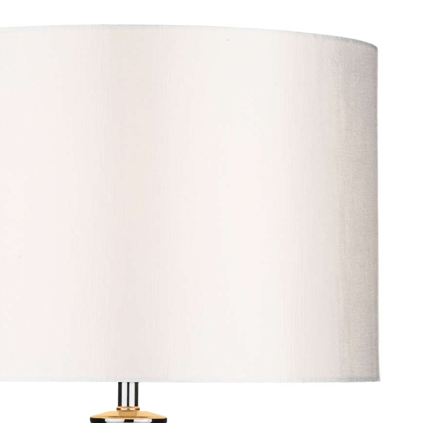 Där Lighting HIN4208 - Bordlampe HINTON 1xE27/60W/230V hvid/poleret krom