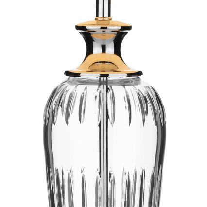 Där Lighting HIN4208 - Bordlampe HINTON 1xE27/60W/230V hvid/poleret krom