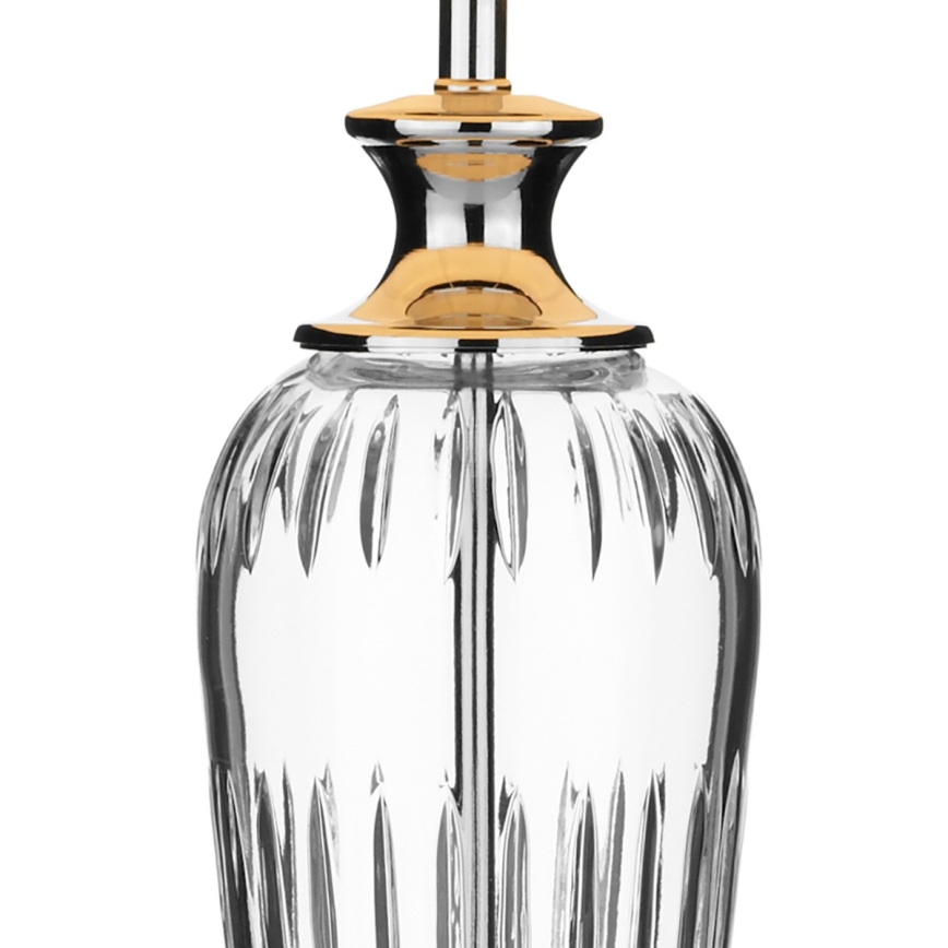 Där Lighting HIN4208 - Bordlampe HINTON 1xE27/60W/230V hvid/poleret krom