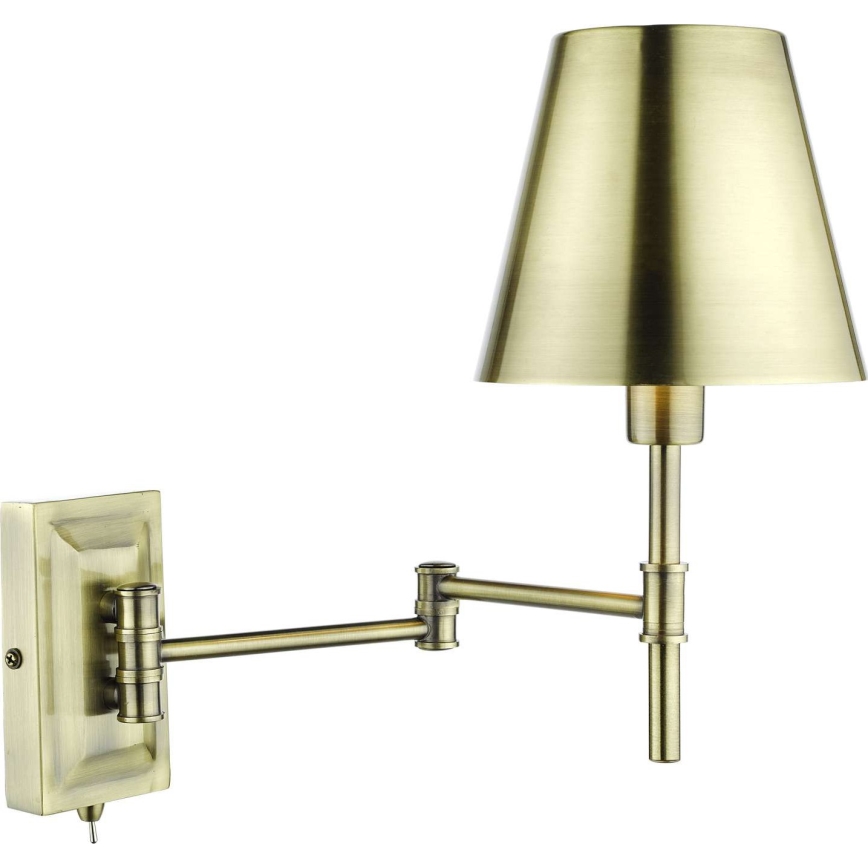 Där Lighting KEN0775 - Fleksibel væglampe KENSINGTON 1xE14/25W/230V messing