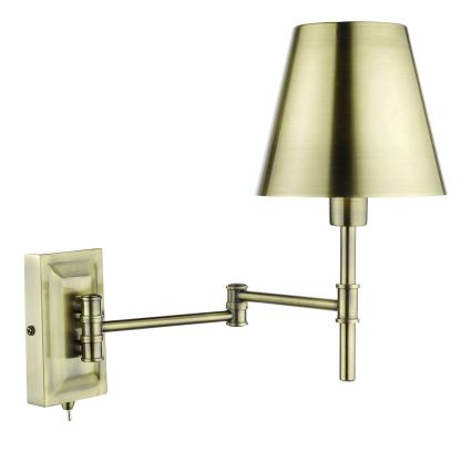 Där Lighting KEN0775 - Fleksibel væglampe KENSINGTON 1xE14/25W/230V messing