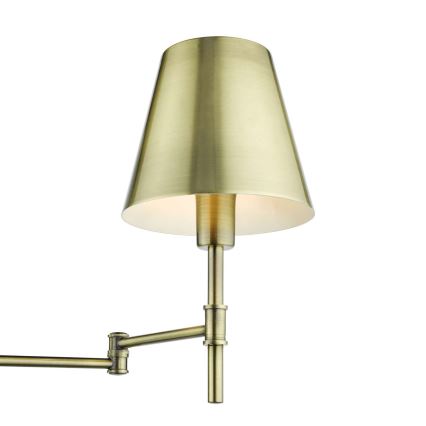 Där Lighting KEN0775 - Fleksibel væglampe KENSINGTON 1xE14/25W/230V messing