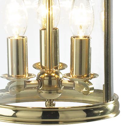 Där Lighting LAM0340 - Lysekrone med kæde LAMBETH 3xE14/60W/230V messing