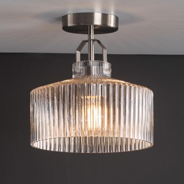 Där Lighting LEN4846 - Overflademonteret loftlampe LENKA 1xE27/60W/230V mat krom
