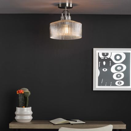 Där Lighting LEN4846 - Overflademonteret loftlampe LENKA 1xE27/60W/230V mat krom