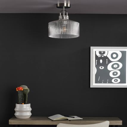 Där Lighting LEN4846 - Overflademonteret loftlampe LENKA 1xE27/60W/230V mat krom